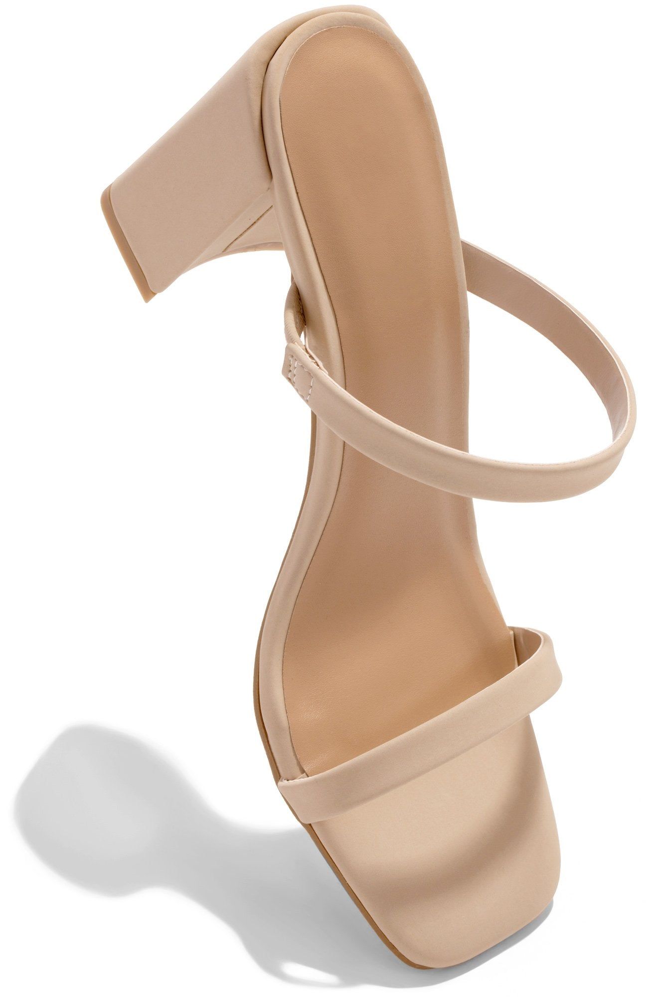 Summer Date Block Heel Mules - Nude sold by Miss Lola product image thumbnail 3