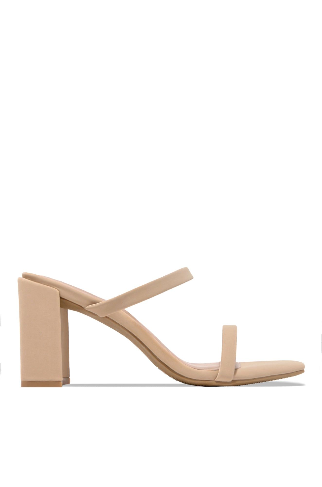 Summer Date Block Heel Mules - Nude sold by Miss Lola product image thumbnail 4