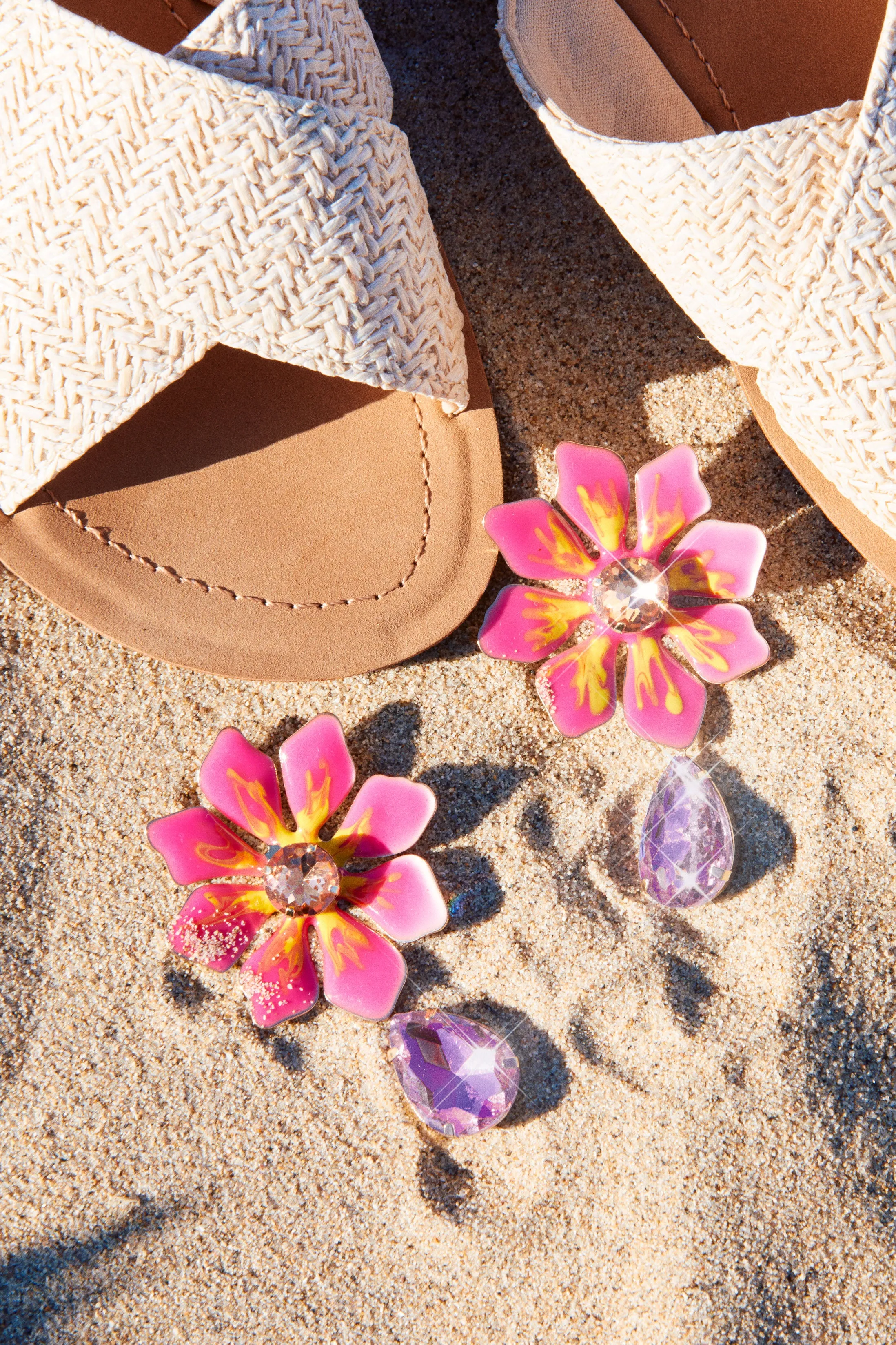 Imara Colorful Flower Earring - Pink sold by Miss Lola product image thumbnail 2