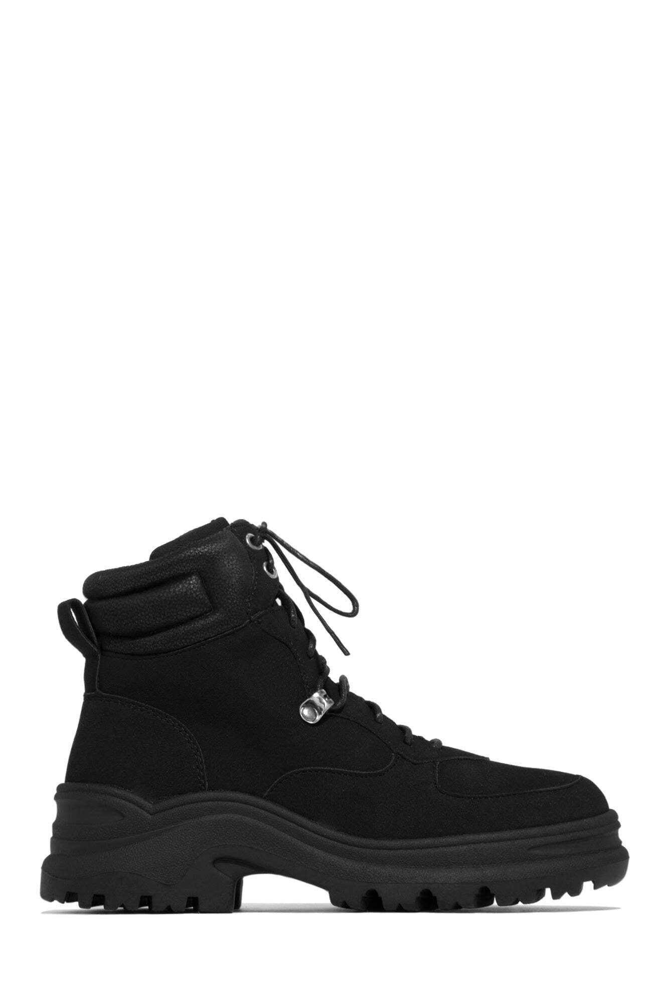 Mollie Lace Up Combat Boots - Black sold by Miss Lola product image thumbnail 3