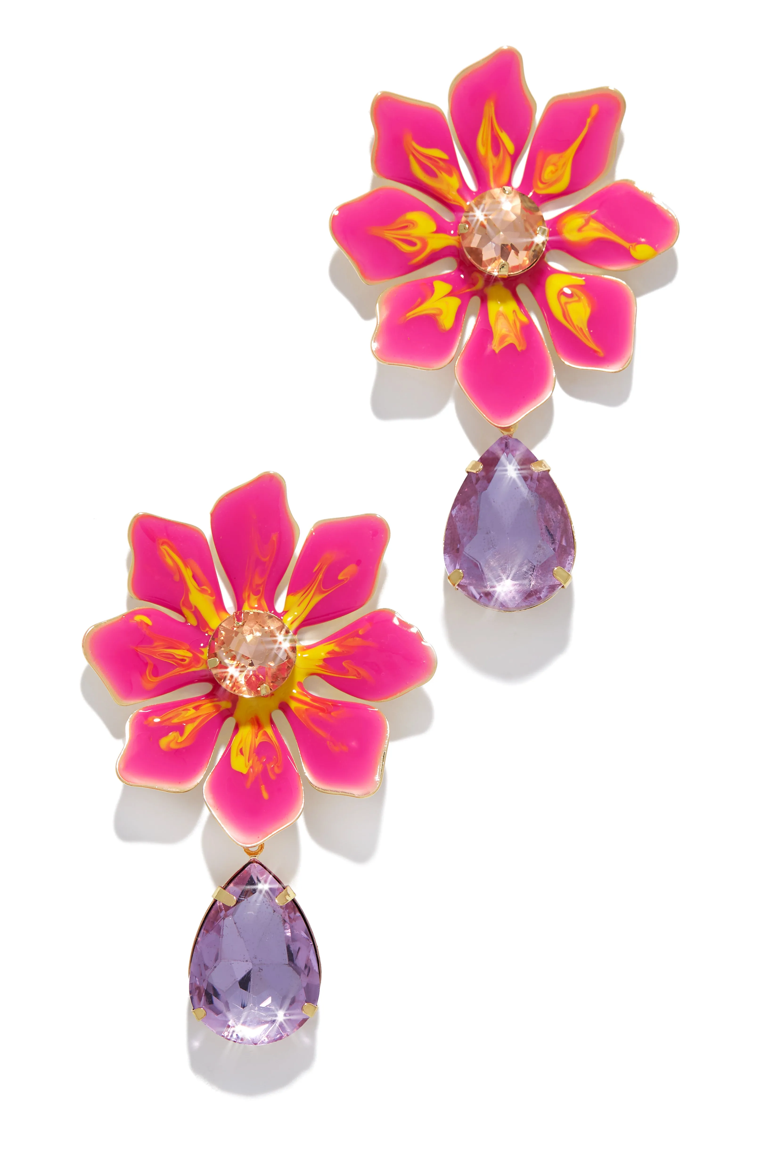 Imara Colorful Flower Earring - Pink sold by Miss Lola