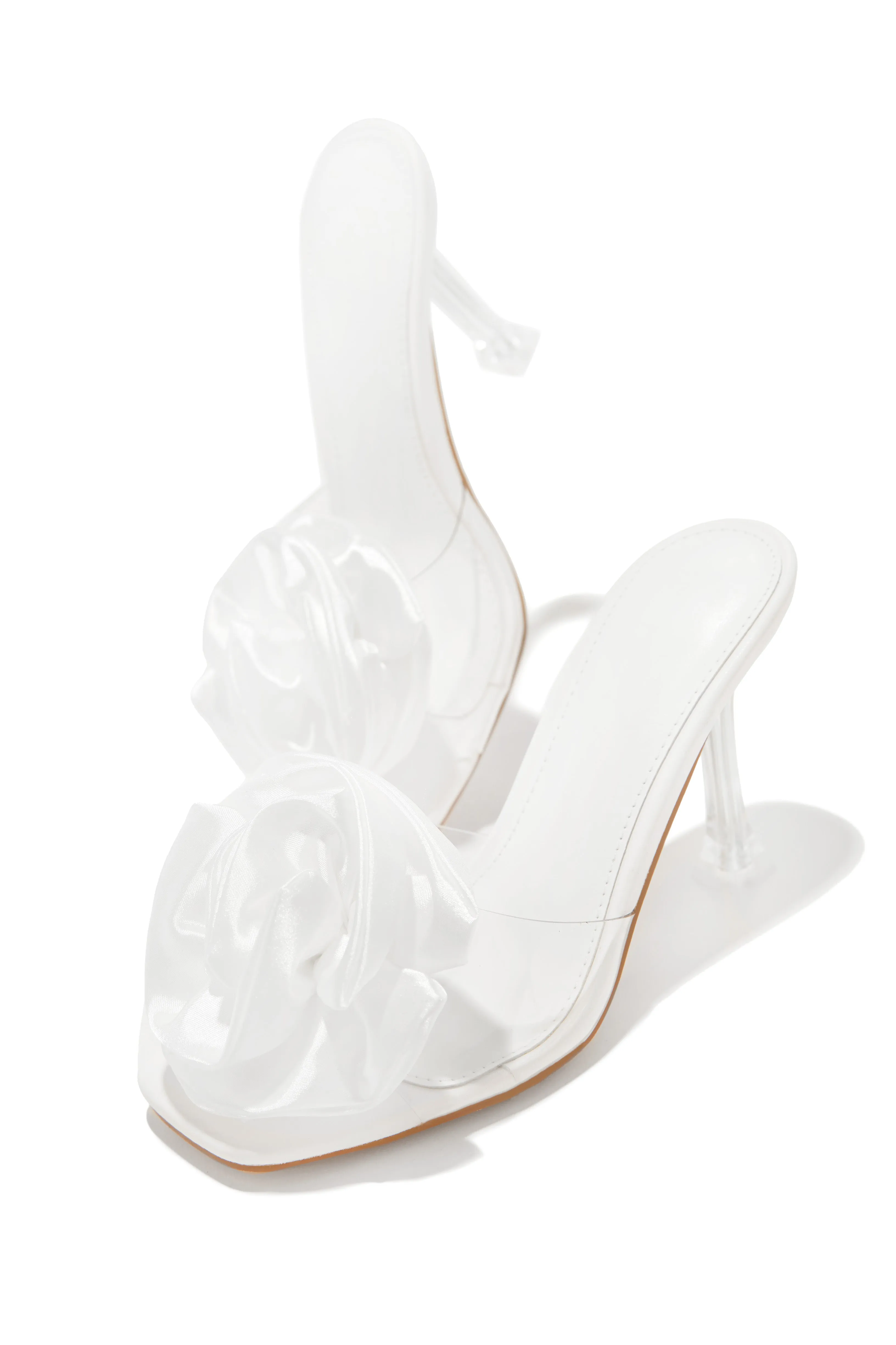 Jardine Floral Single Sole Mules - White sold by Miss Lola product image thumbnail 2