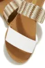 Spring Breaker Flat Slip On Sandals - White sold by Miss Lola