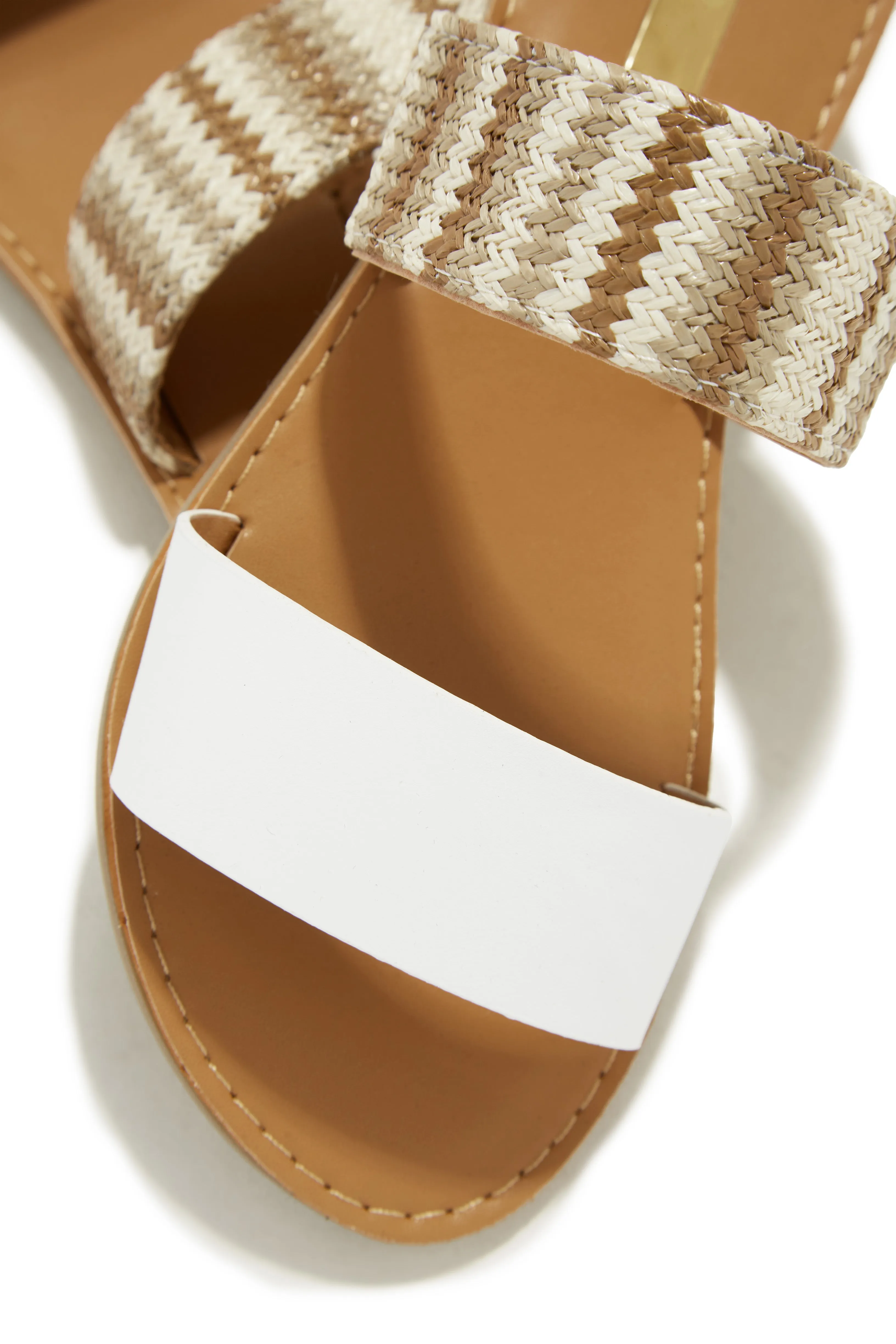 Spring Breaker Flat Slip On Sandals - White sold by Miss Lola product image thumbnail 3