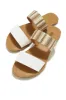 Spring Breaker Flat Slip On Sandals - White sold by Miss Lola