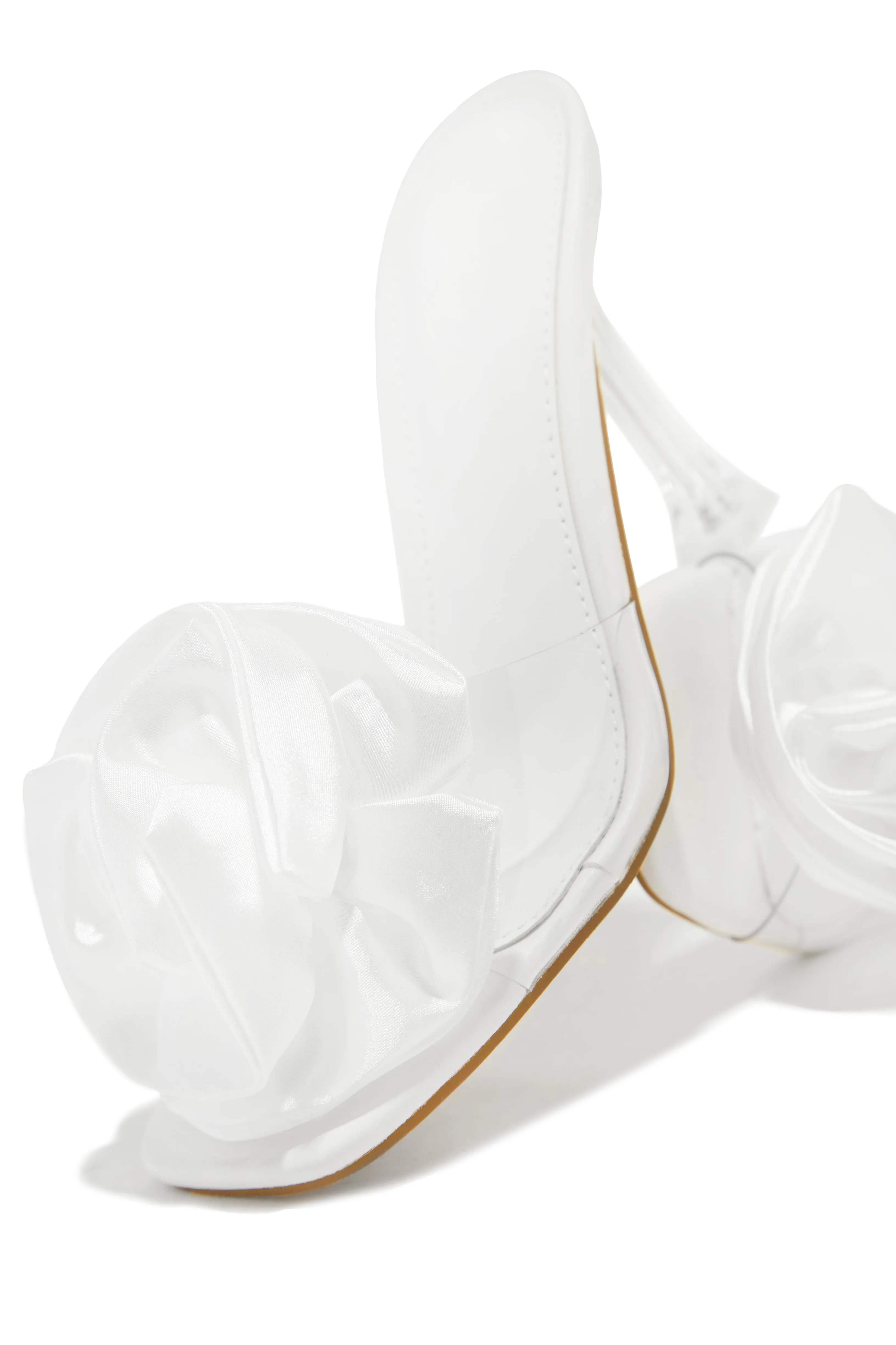 Jardine Floral Single Sole Mules - White sold by Miss Lola product image thumbnail 3