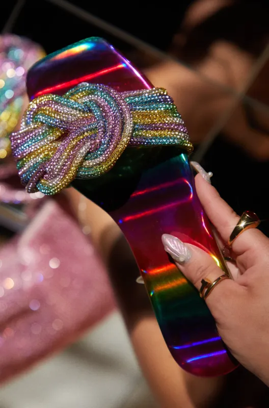 Summer Desires Embellished Slip On Sandals - Multi sold by Miss Lola