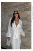 Perfect Match Two Piece Blazer and Pant Set - White sold by Miss Lola