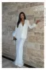 Perfect Match Two Piece Blazer and Pant Set - White sold by Miss Lola