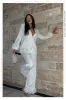 Perfect Match Two Piece Blazer and Pant Set - White sold by Miss Lola