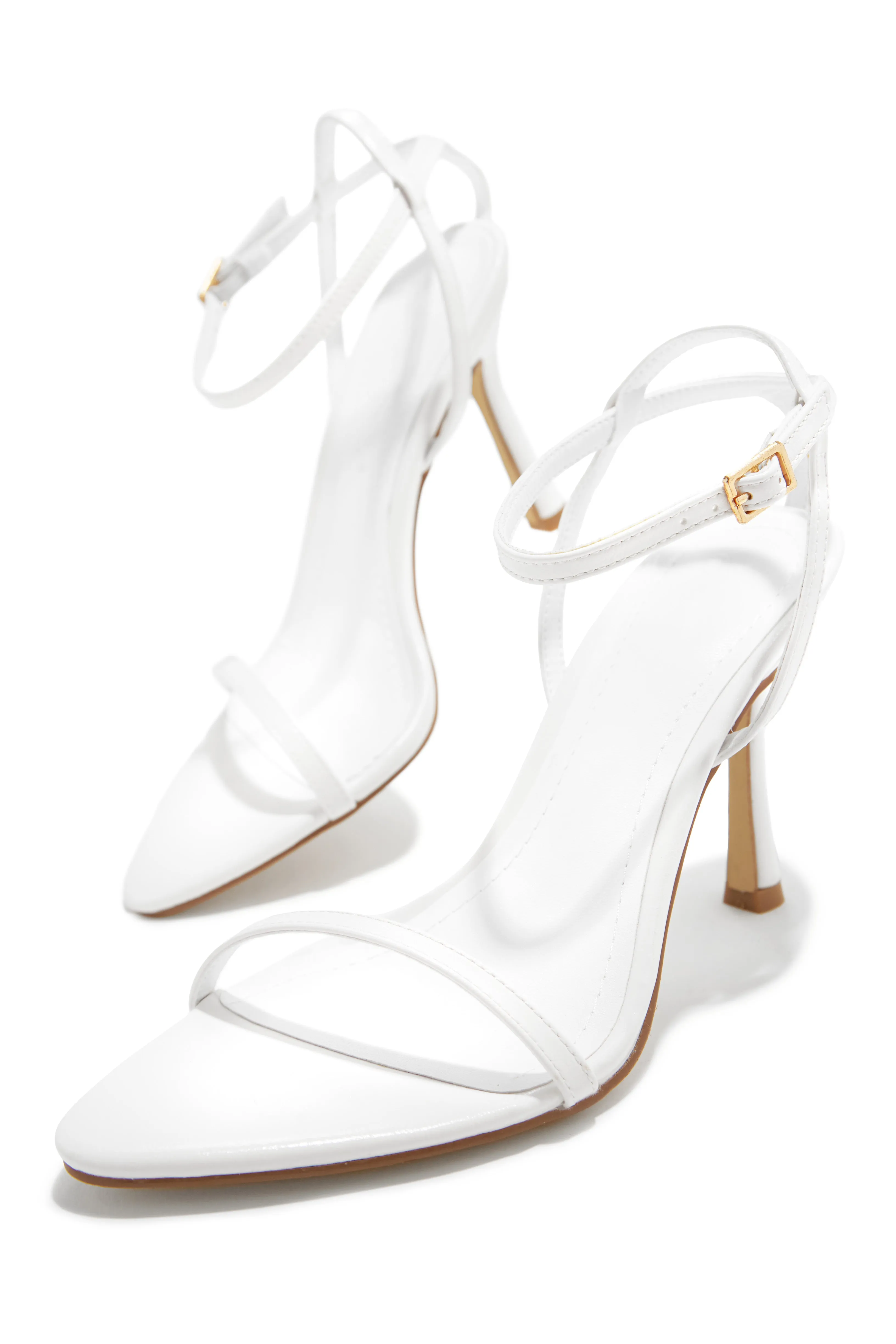 Adrienne Single Sole Heels - White sold by Miss Lola