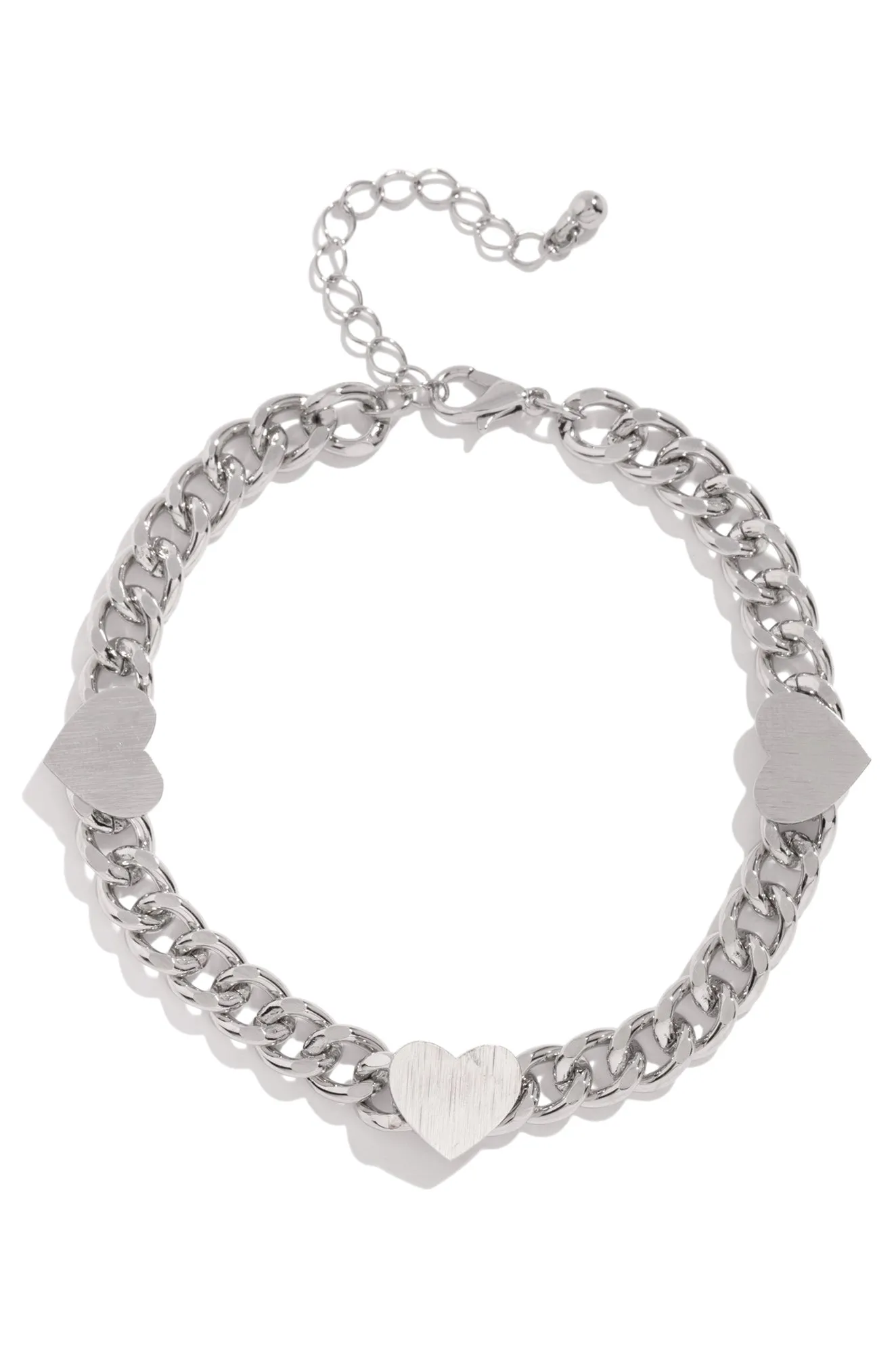 Heart On Lock Anklet - Silver sold by Miss Lola
