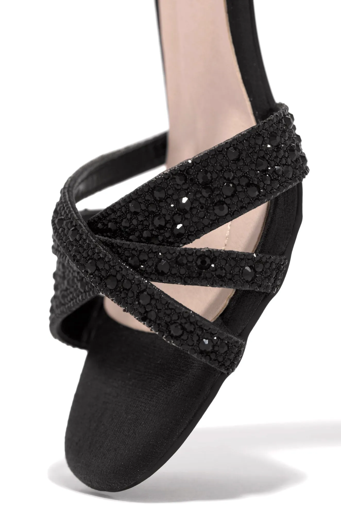 Special Guest Embellished Block Heels - Black sold by Miss Lola product image thumbnail 3