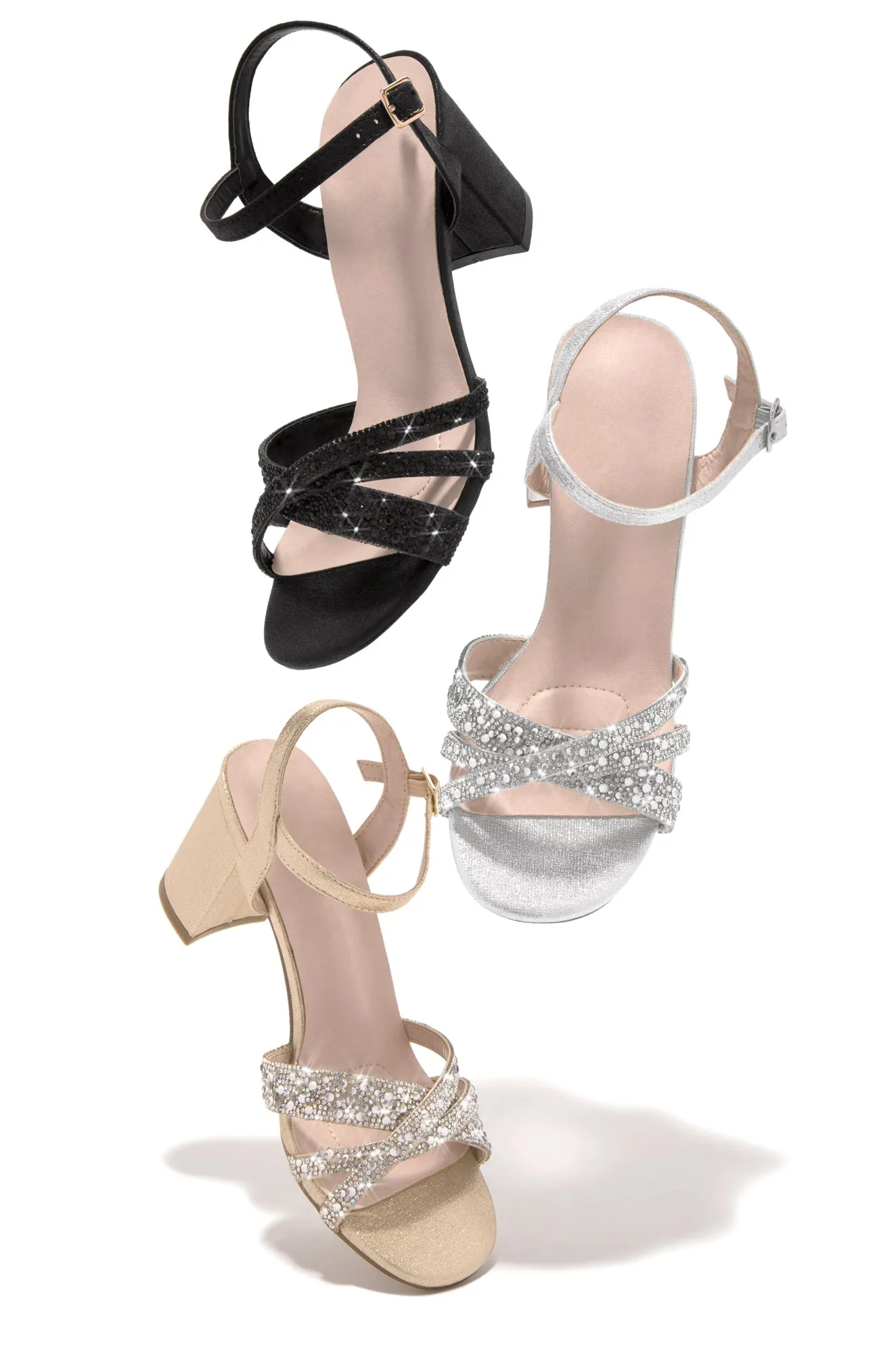 Special Guest Embellished Block Heels - Black sold by Miss Lola product image thumbnail 5