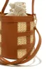 Alesia Woven Top Handle Bag - Tan sold by Miss Lola