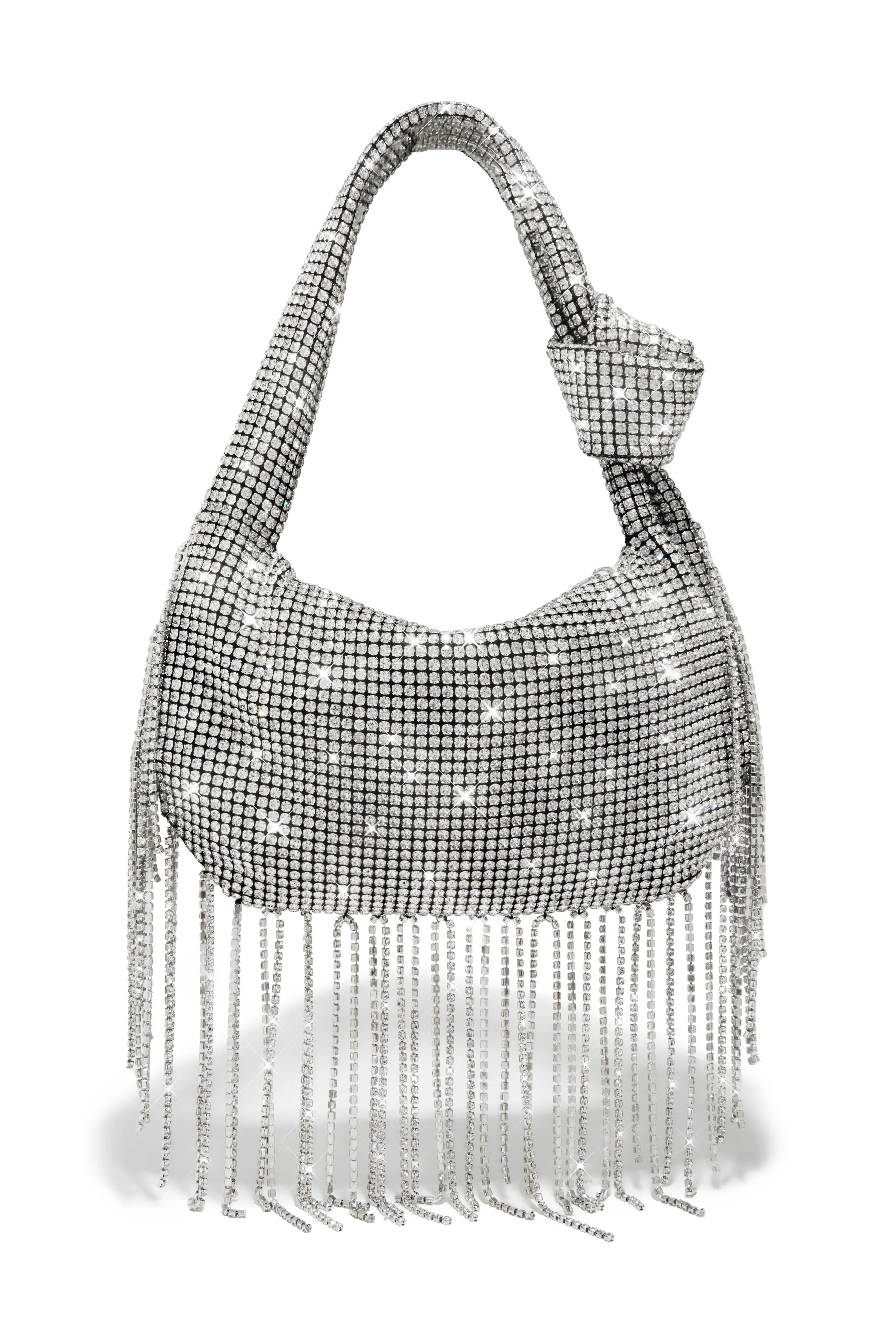 Ayara Embellished Handbag - Silver sold by Miss Lola