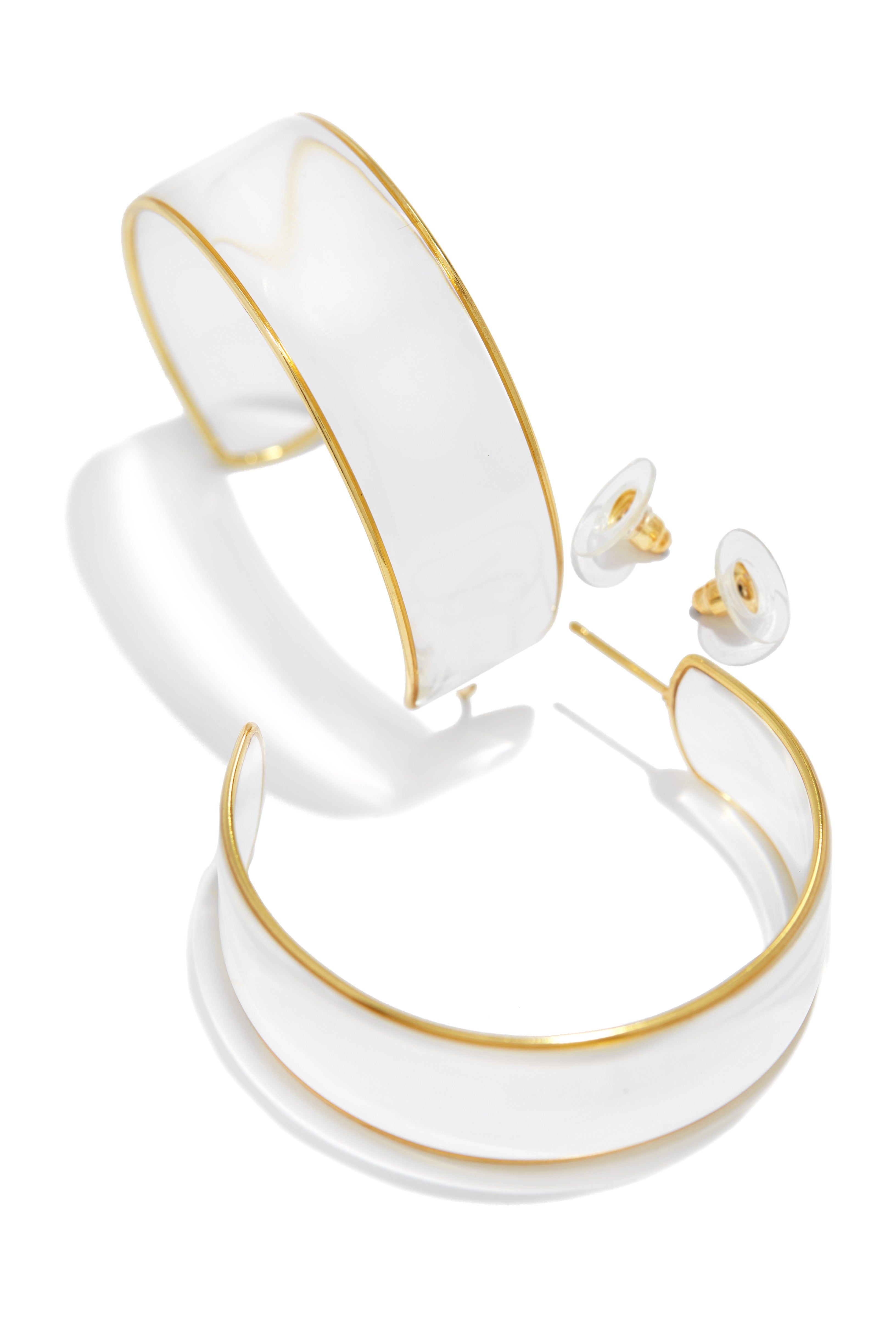Timeless Beauty Clear Hoop Earring - Clear sold by Miss Lola product image thumbnail 3