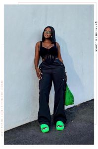 Vibey Slip On Sandals - Green sold by Miss Lola