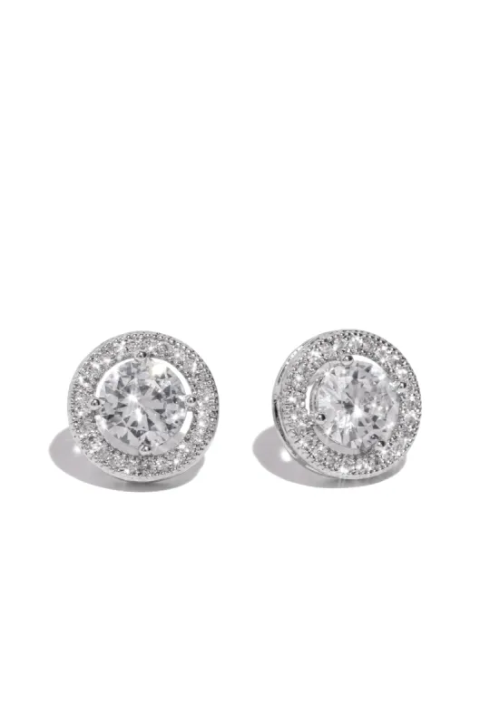 Invite Only Cubic Zirconia Stud Earring - Silver sold by Miss Lola