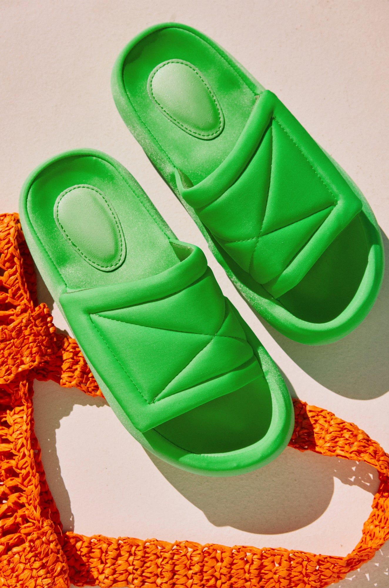 Vibey Slip On Sandals - Green sold by Miss Lola