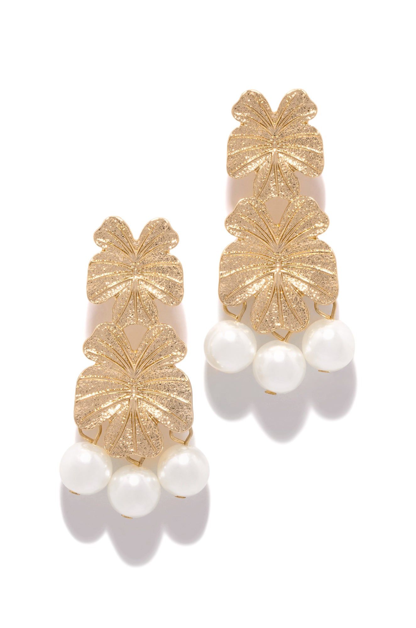 Miraya Pearl Beaded Earring - Gold sold by Miss Lola