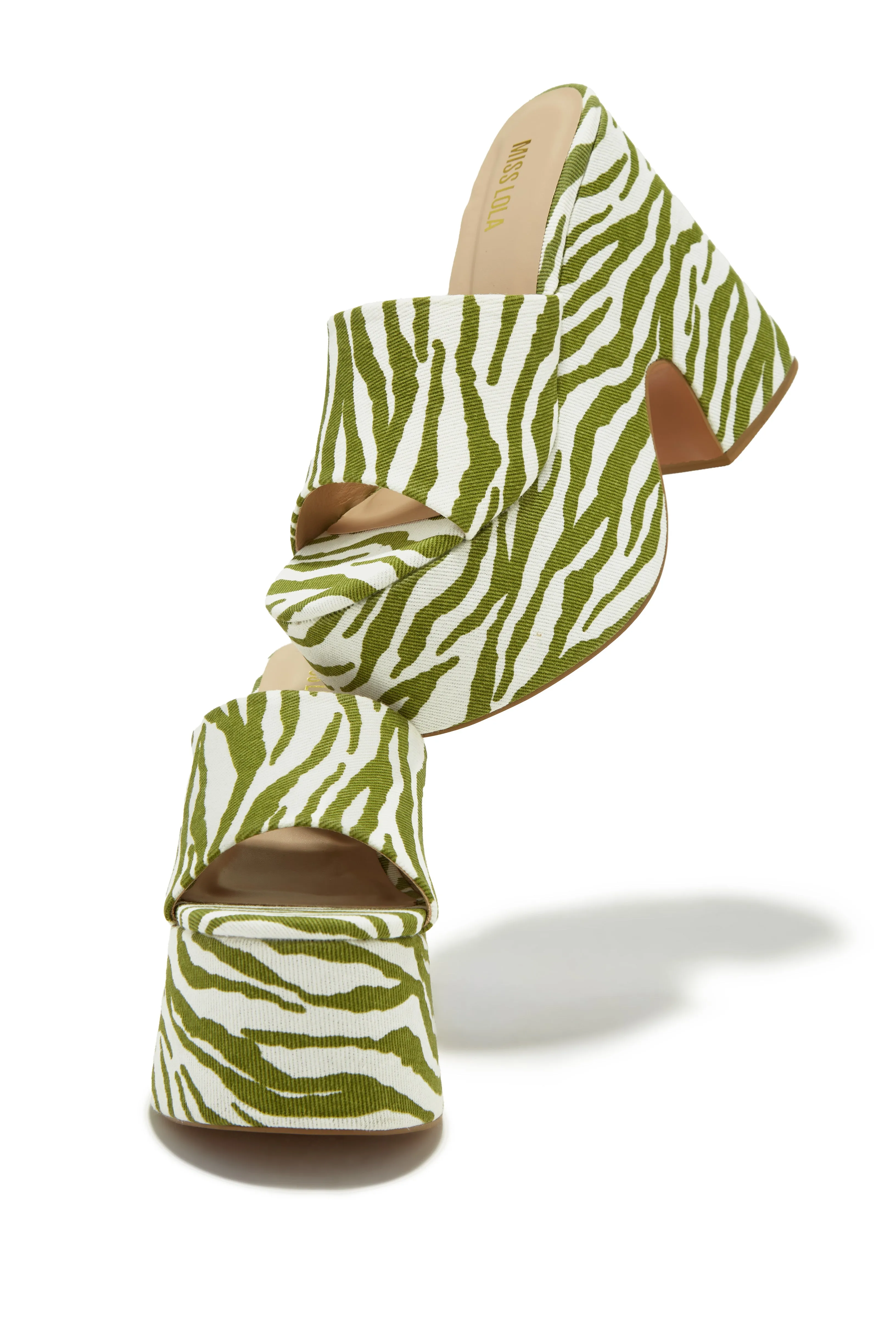 Still Your Best Chunky Platform Mules - Print sold by Miss Lola product image thumbnail 4