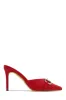 Kaia Pointed Toe Mule Heels - Red sold by Miss Lola