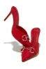 Kaia Pointed Toe Mule Heels - Red sold by Miss Lola