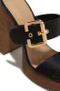 Adrina Platform Block Heel Mules - Black sold by Miss Lola