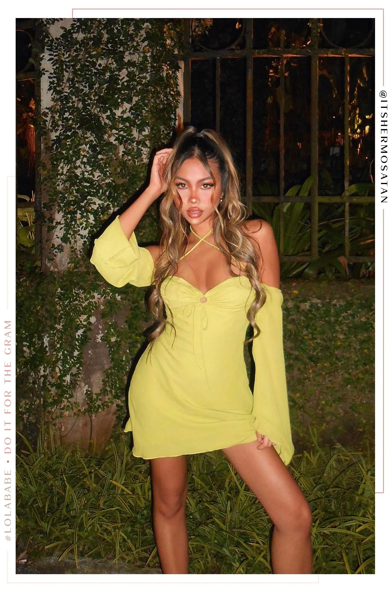 Arayana Off The Shoulder Mini Dress - Green sold by Miss Lola product image thumbnail 4