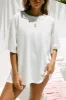 Denise Oversized T-Shirt - White sold by Miss Lola