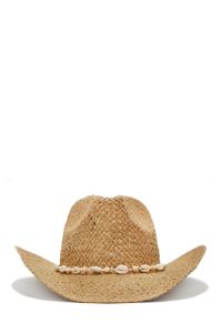 Gloria Faux Shell Straw Hat - Khaki sold by Miss Lola