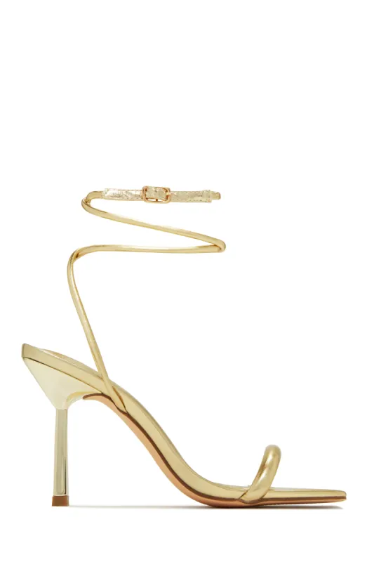 Amiri Single Sole Mid Heels - Gold sold by Miss Lola