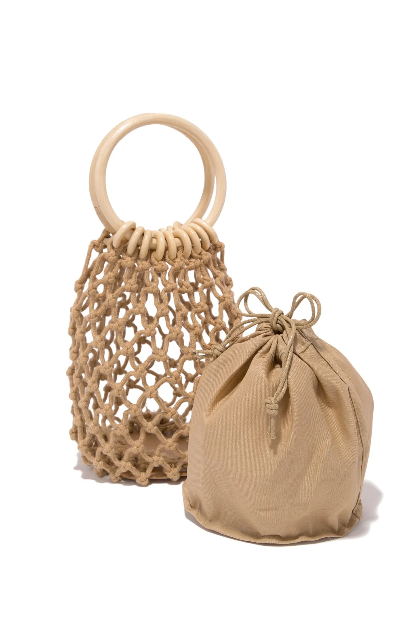 Tulum Dreams Crochet Handbag - Nude sold by Miss Lola