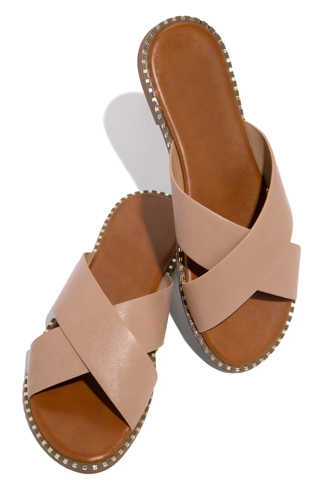 Summer Bliss Slip-On Flat Sandals - Nude sold by Miss Lola product image thumbnail 3