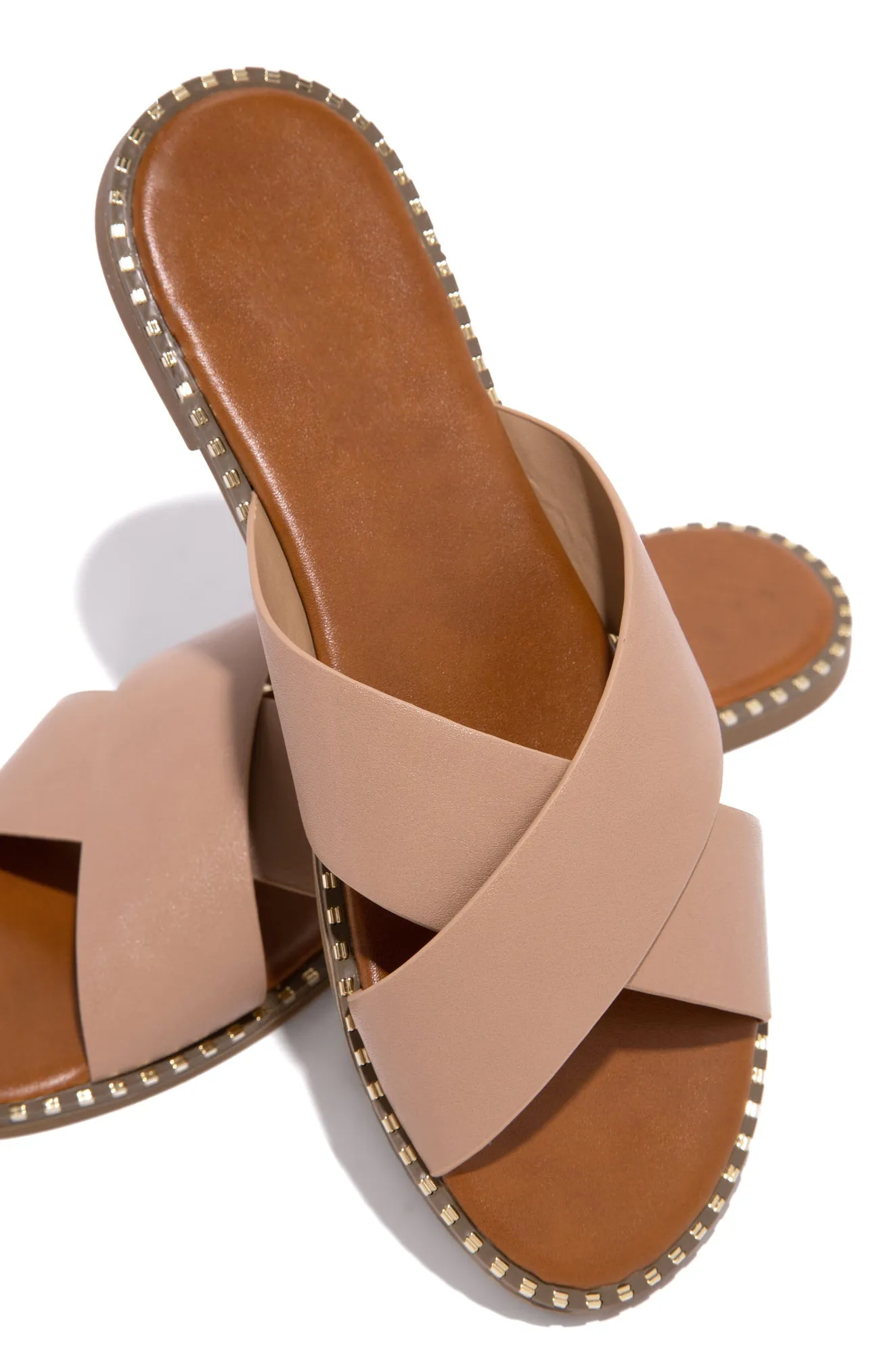 Summer Bliss Slip-On Flat Sandals - Nude sold by Miss Lola product image thumbnail 5