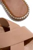 Summer Bliss Slip-On Flat Sandals - Nude sold by Miss Lola