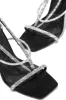 Special Invite Embellished Lace Up High Heels - Black sold by Miss Lola
