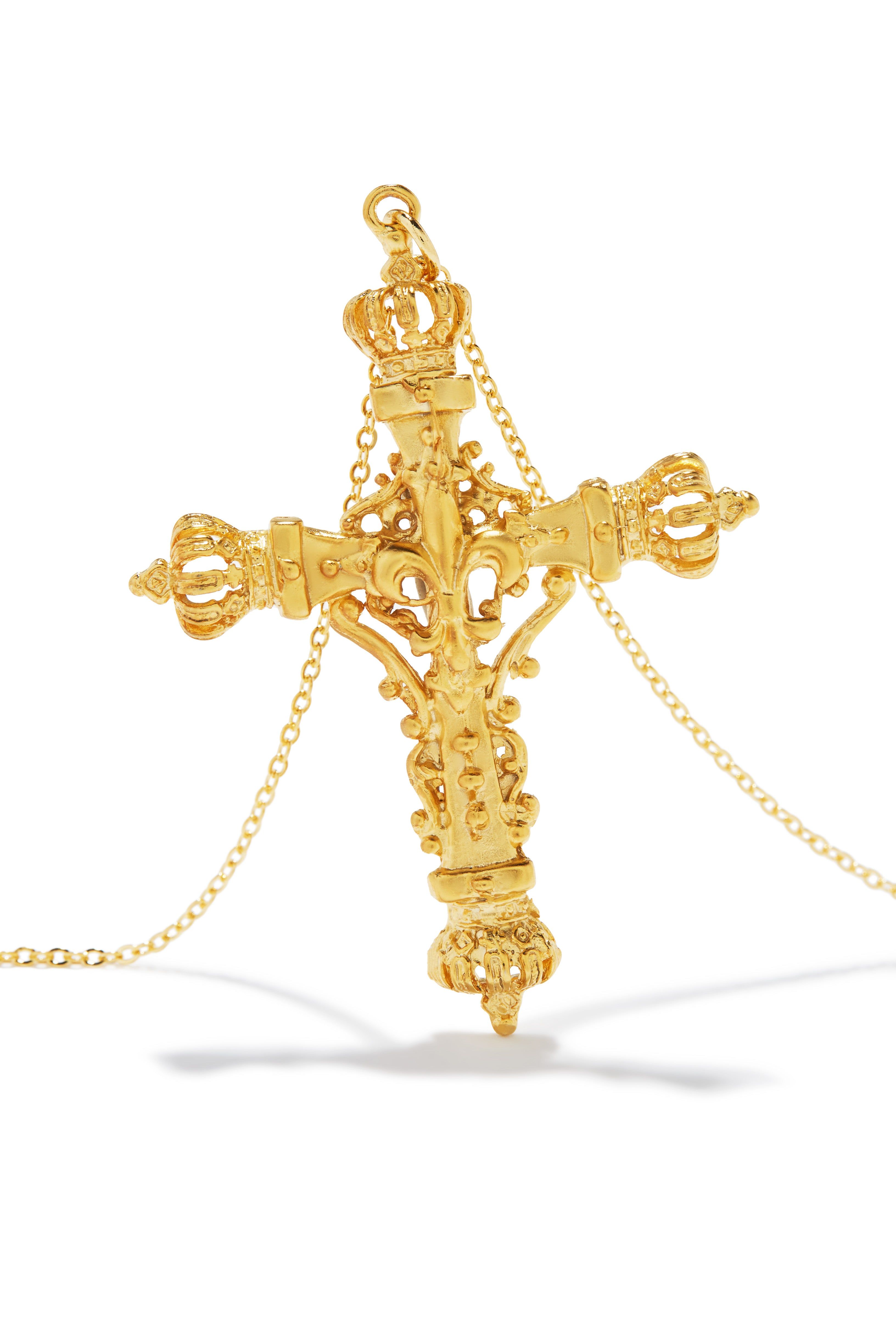 Levina 18k Gold Plated Cross Necklace - Gold sold by Miss Lola product image thumbnail 2