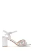 Special Guest Embellished Block Heels - Silver sold by Miss Lola