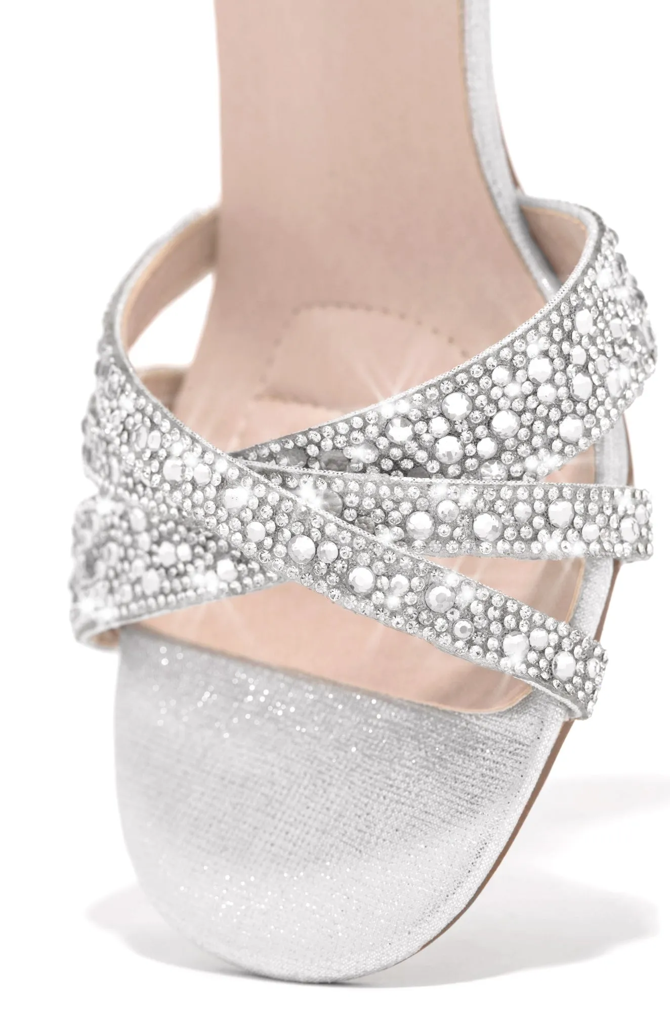 Special Guest Embellished Block Heels - Silver sold by Miss Lola product image thumbnail 5
