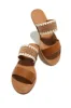 Janice Slip On Sandals - Tan sold by Miss Lola