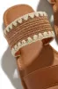 Janice Slip On Sandals - Tan sold by Miss Lola