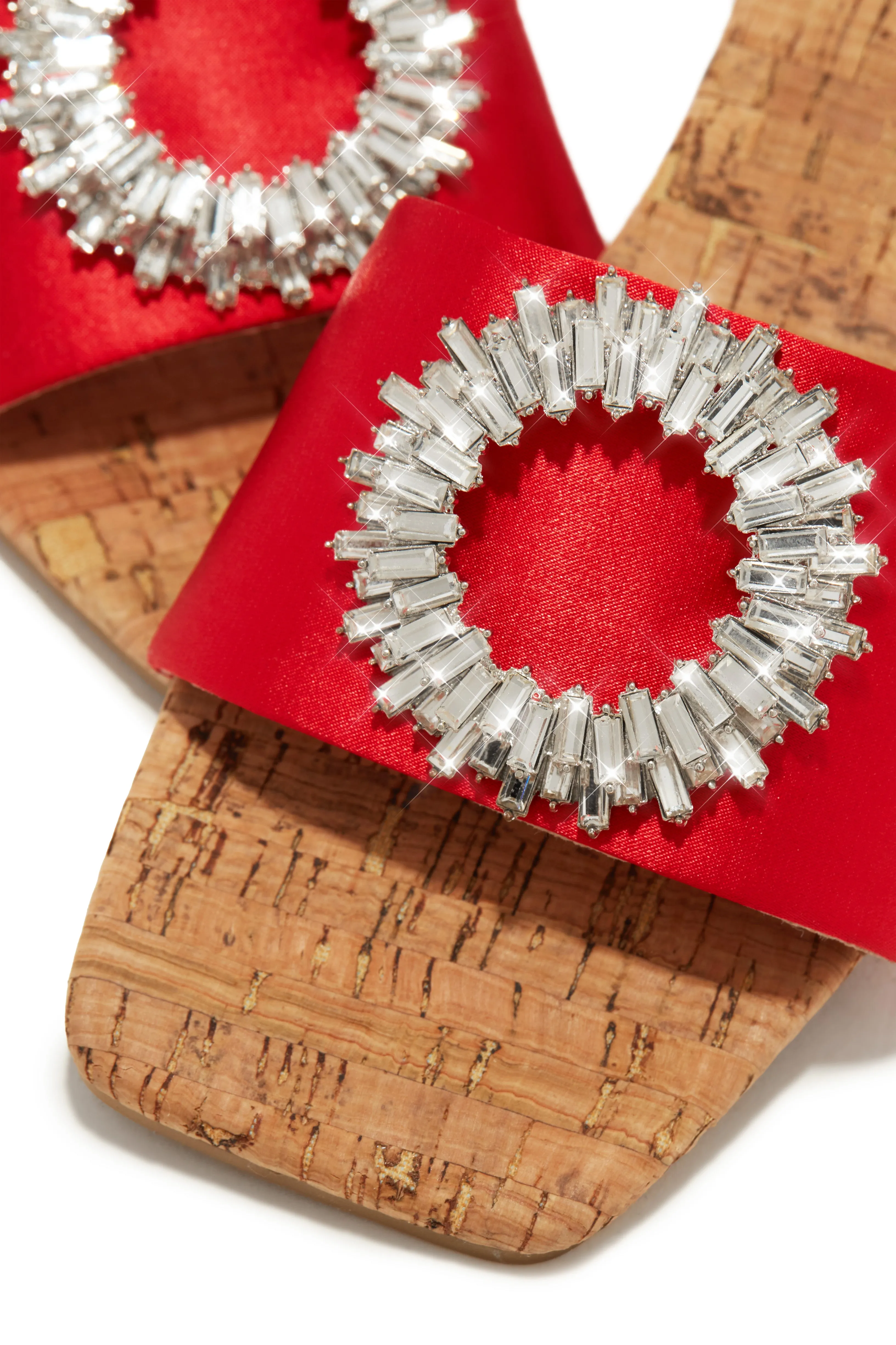 St. Tropez Getaway Embellished Slip On Sandals - Red sold by Miss Lola product image thumbnail 2