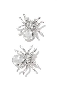 Wicked Web Embellished Spider Earring - Silver sold by Miss Lola