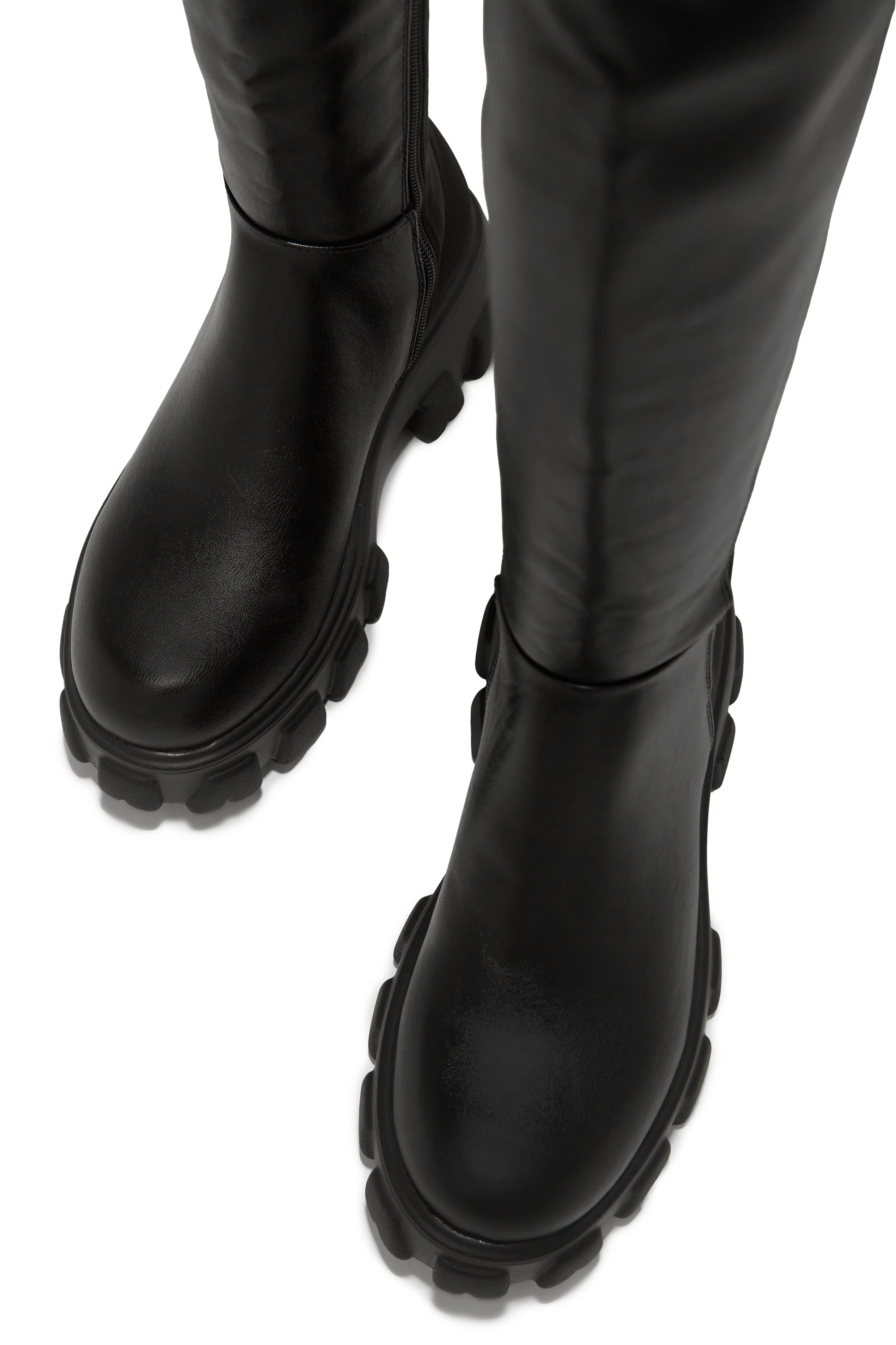 Fall Outfit Over The Knee Flat Boots - Black sold by Miss Lola product image thumbnail 4