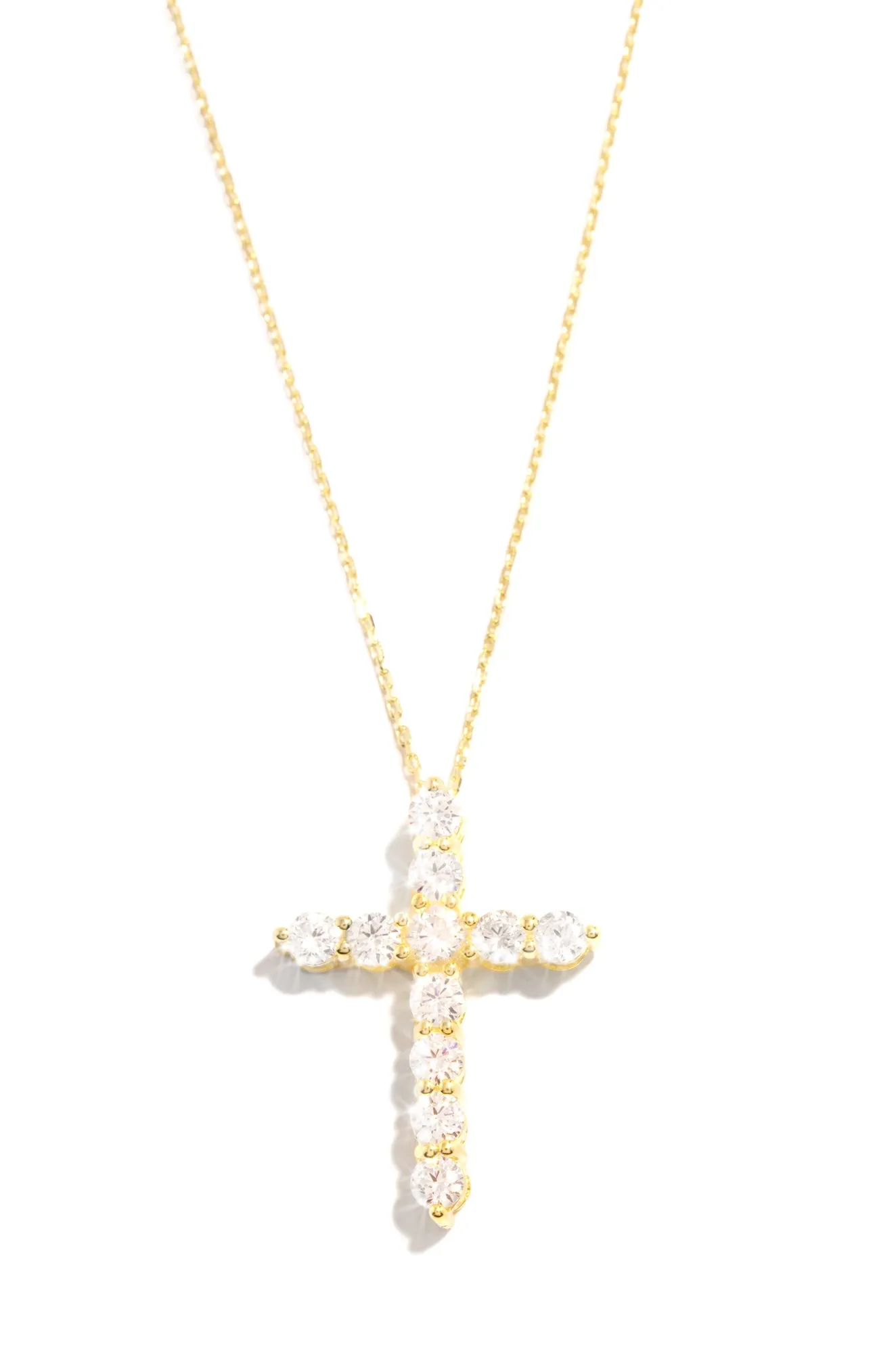 Highly Favored Embellished Cross Necklace - Gold sold by Miss Lola product image thumbnail 3