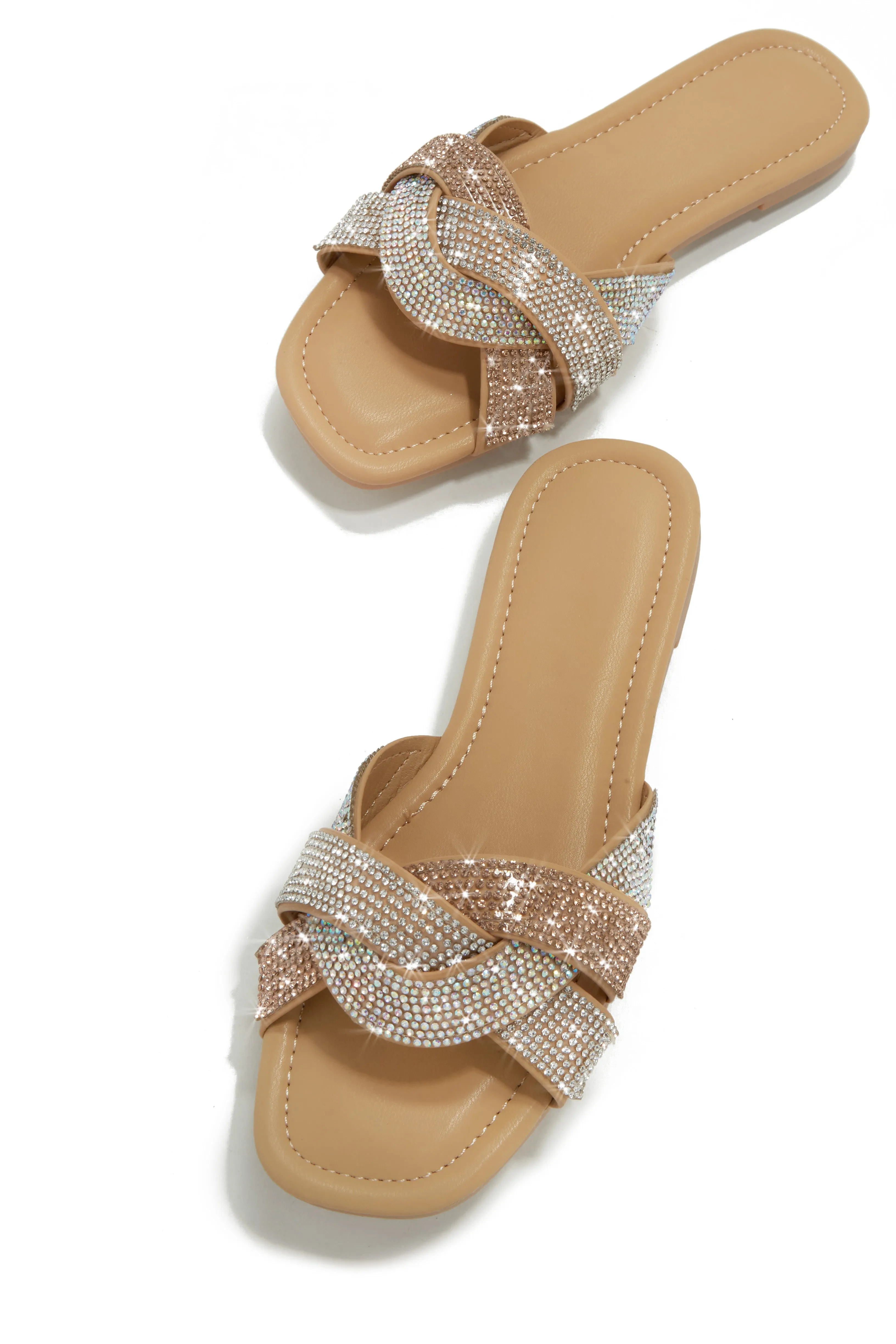 Slip Into Paradise Embellished Slip On Sandals - Nude sold by Miss Lola product image thumbnail 2