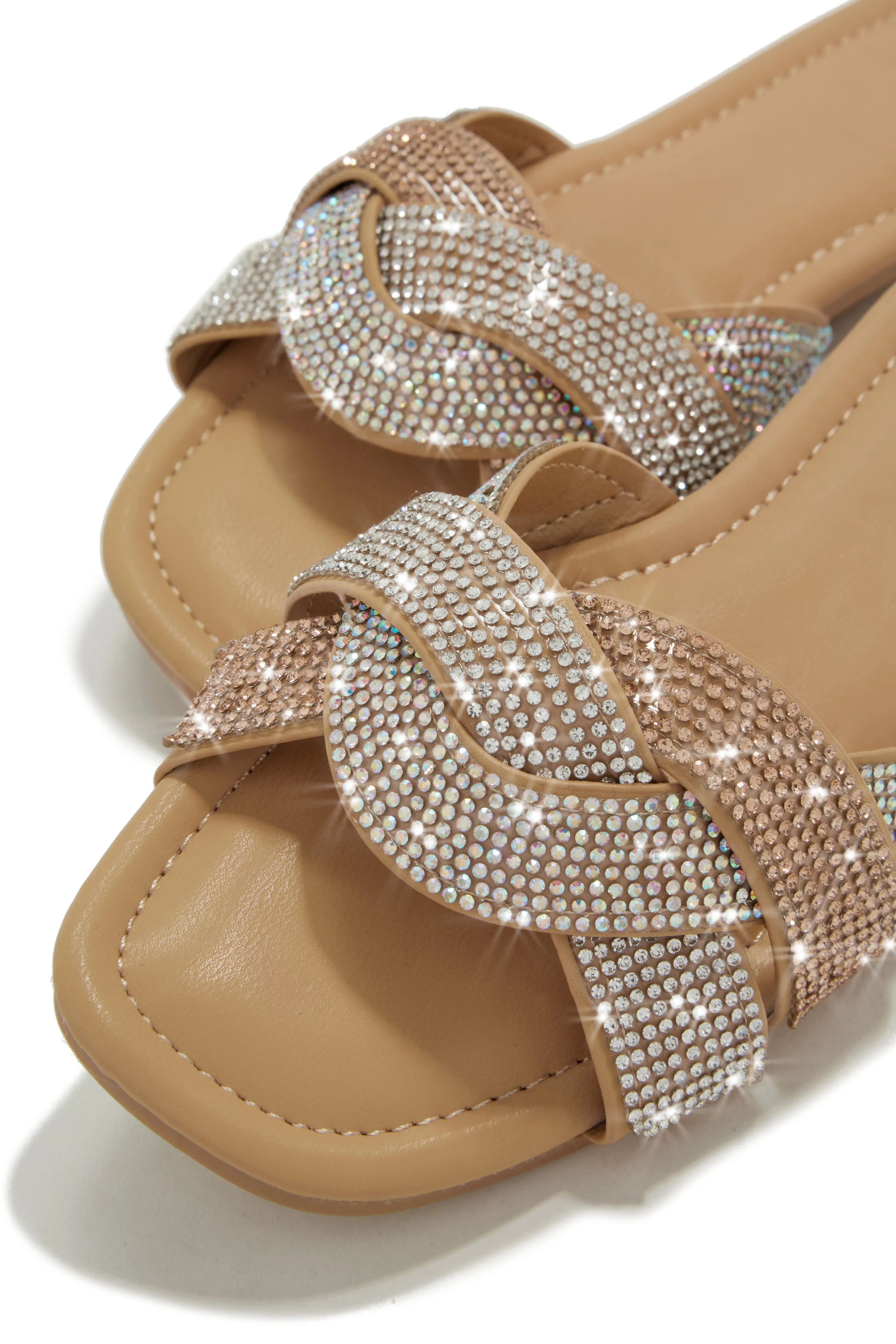 Slip Into Paradise Embellished Slip On Sandals - Nude sold by Miss Lola product image thumbnail 3