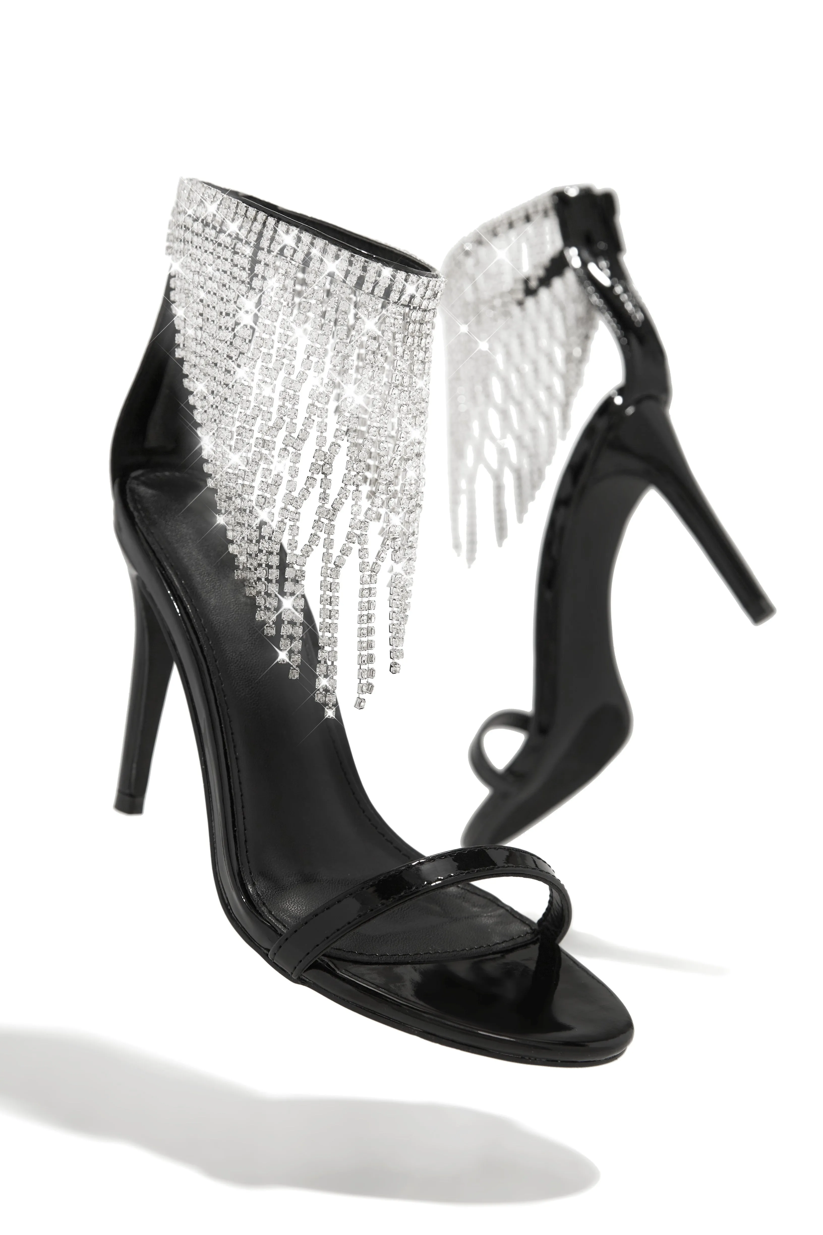 Formal Icon Embellished Dangle Heels - Black sold by Miss Lola product image thumbnail 5